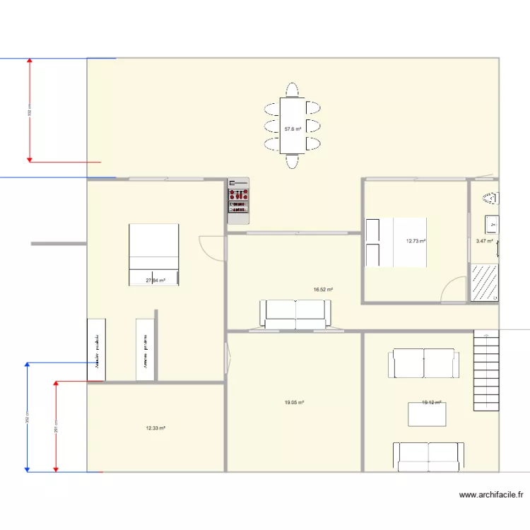 toit &agrave; 2600. Plan de 