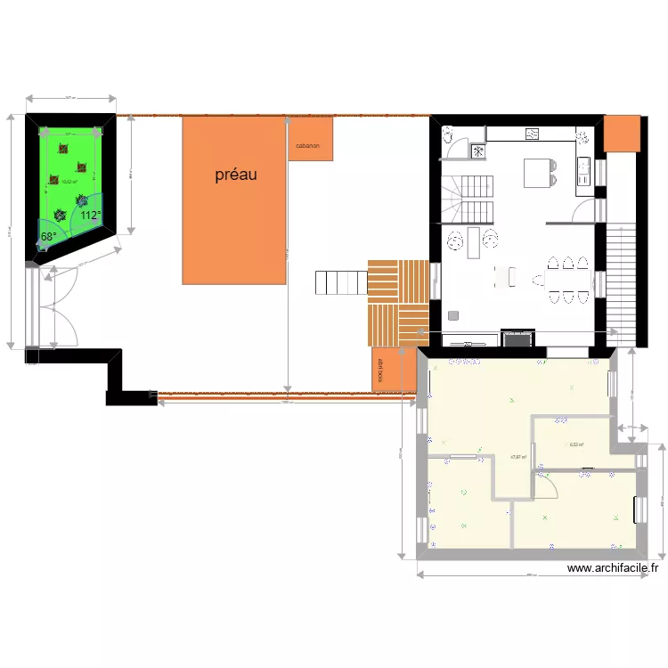 am&eacute;nagement grange. Plan de 