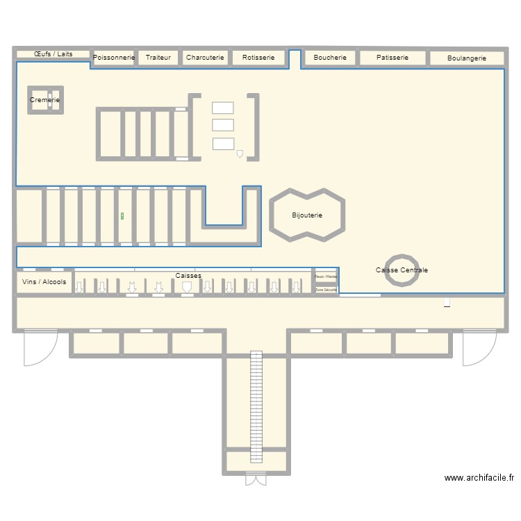 Plan Leclerc. Plan de 40 pièces et 713 m2