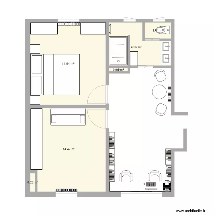 SDB parentale. Plan de 