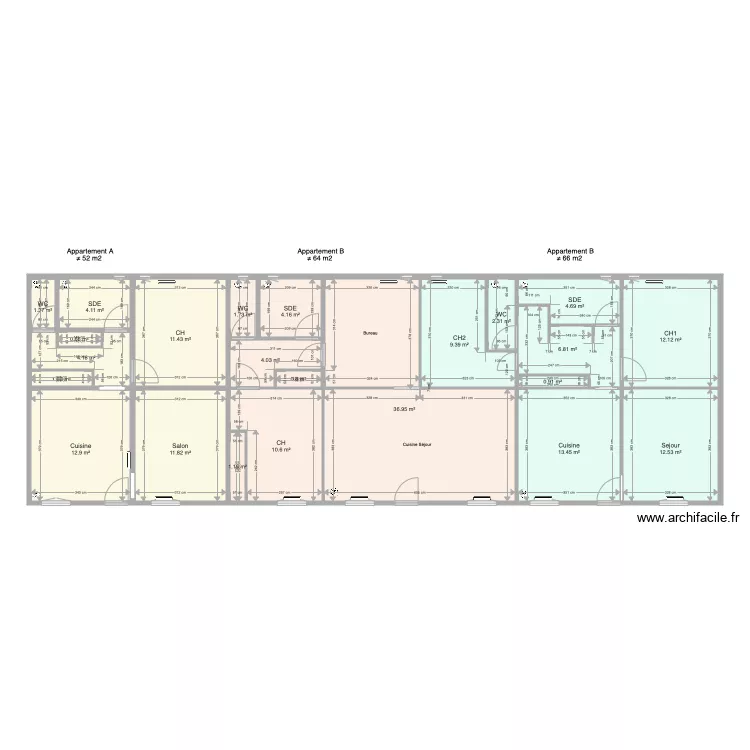 Appartements Balcon St georges. Plan de 