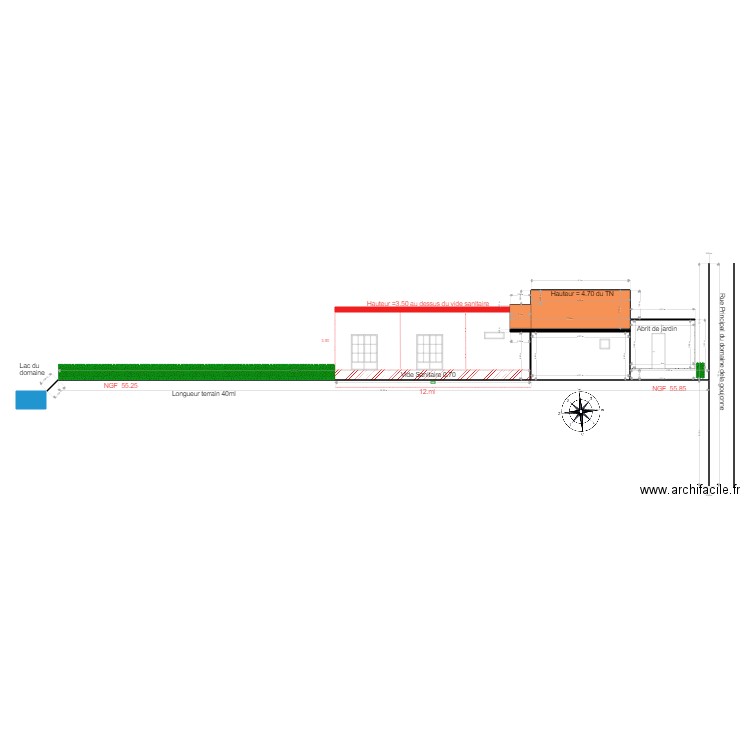 plan en Coupe                                                            PCMI 3. Plan de 2 pièces et 30 m2