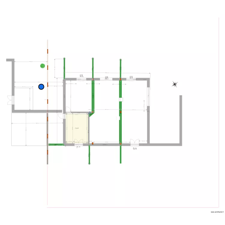 r&eacute;flexion  3 appartements  dans &eacute;curie. Plan de 