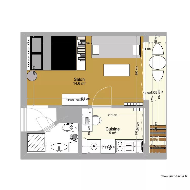 Appart Robespierre. Plan de 