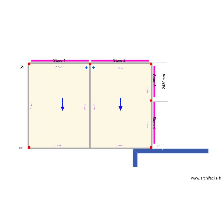 DUARTE Albufeira. Plan de 2 pièces et 40 m2