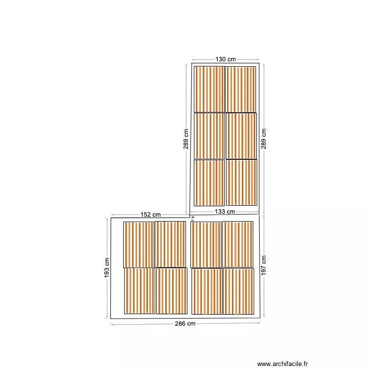 Moquette couloir Alma B2-1. Plan de 
