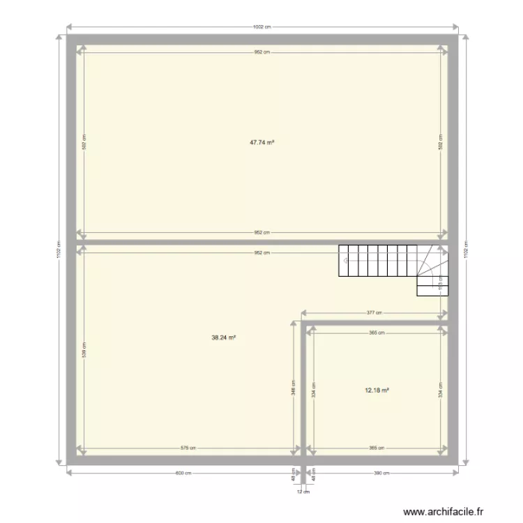 carr&eacute;e 2. Plan de 