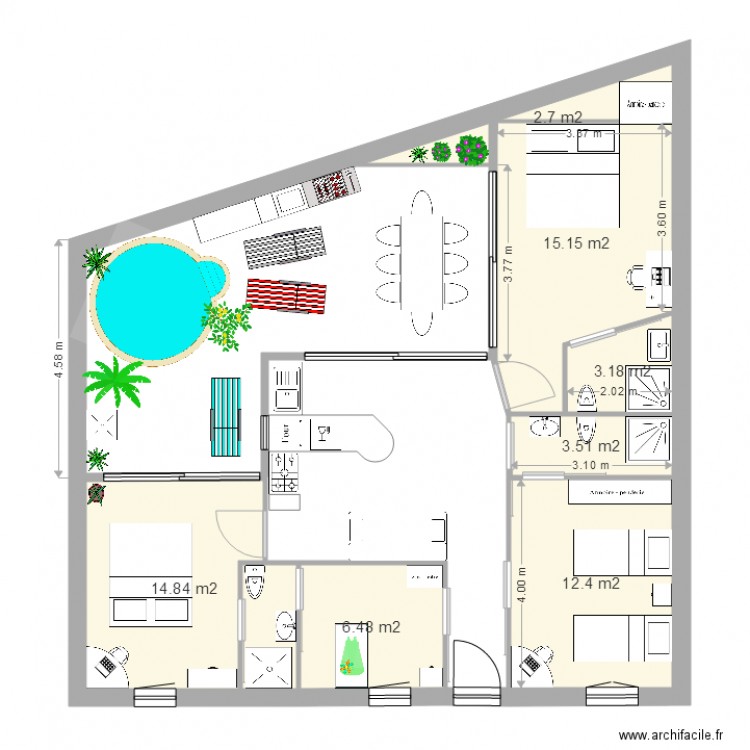 Casa. Plan de 0 pièce et 0 m2