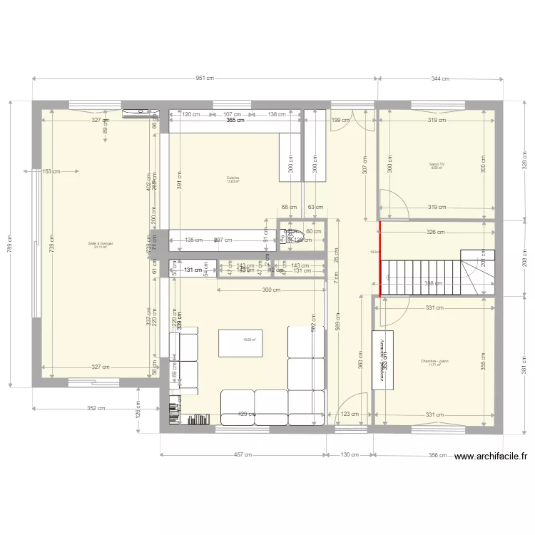 maison invers&eacute;e 2. Plan de 