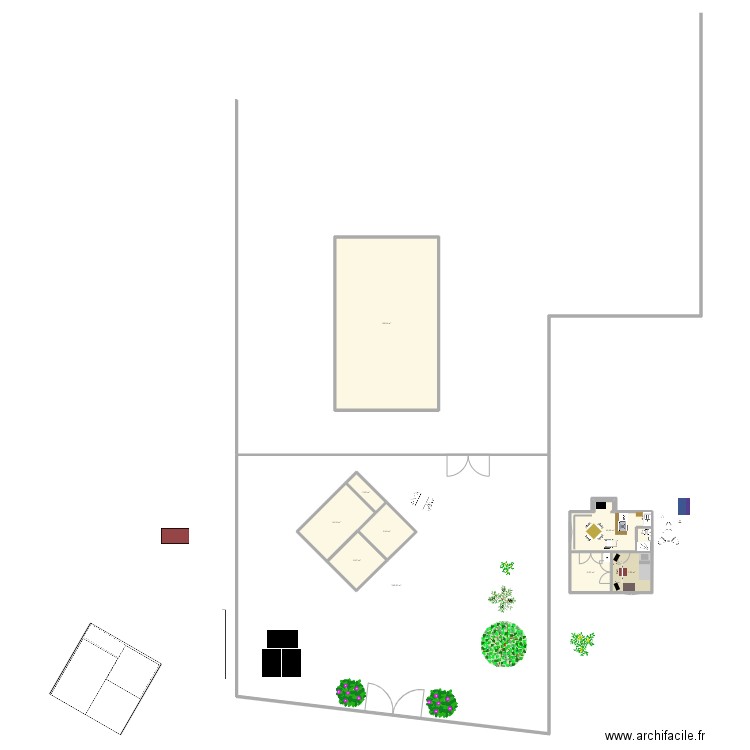 rez de chaussée. Plan de 9 pièces et 561 m2