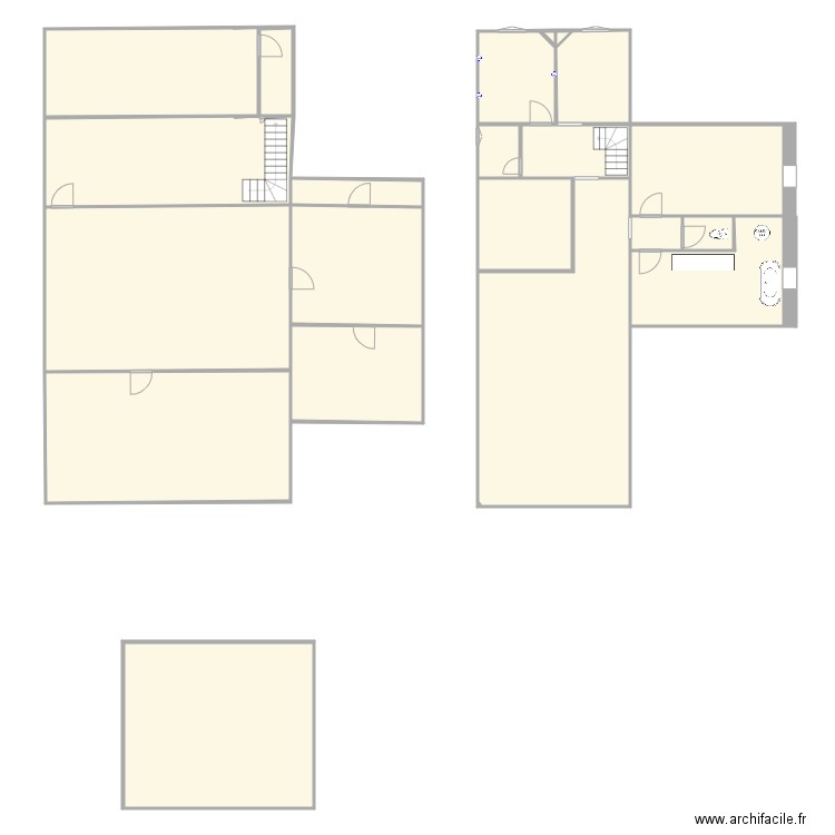 la rivière. Plan de 0 pièce et 0 m2