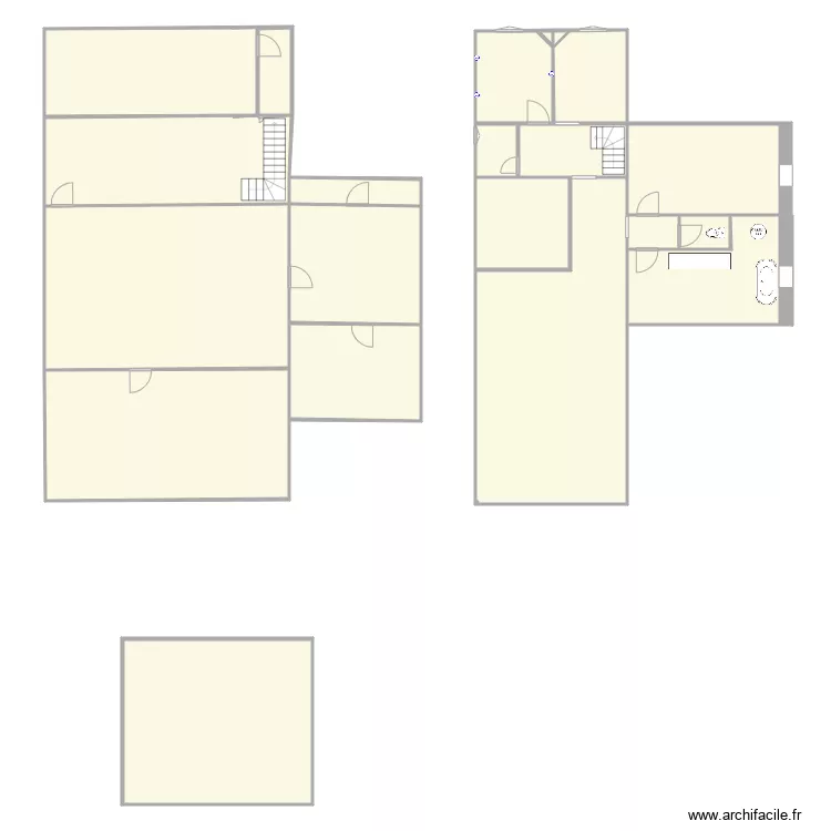 la rivi&egrave;re. Plan de 