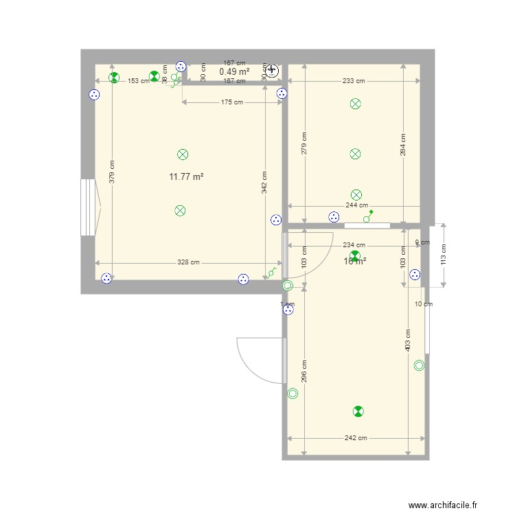 dan. Plan de 0 pièce et 0 m2