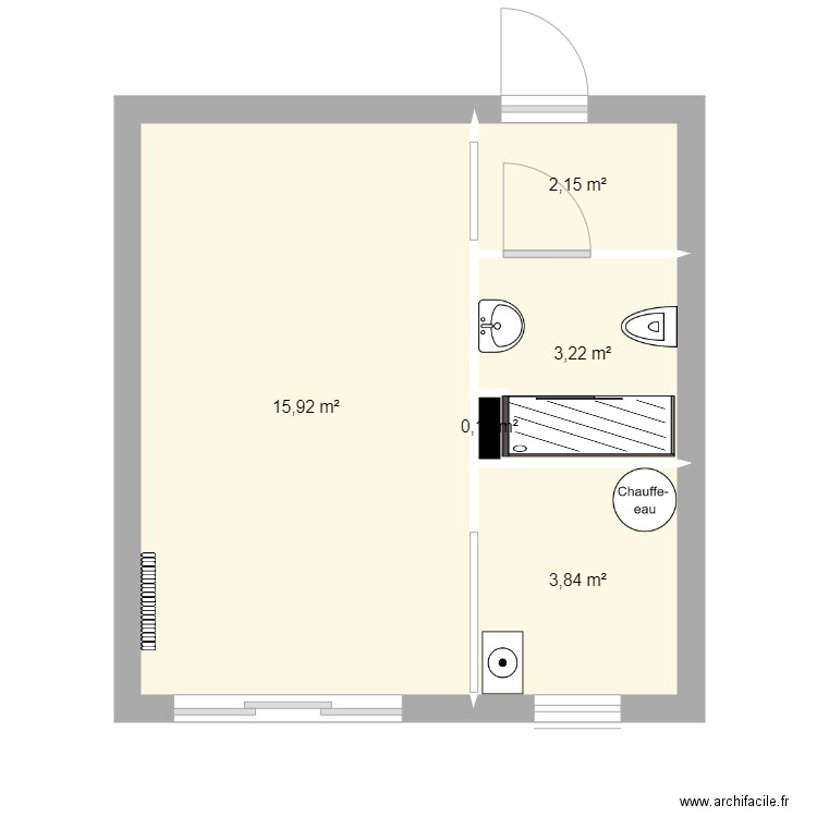 Studio Lucie Vide. Plan de 0 pièce et 0 m2