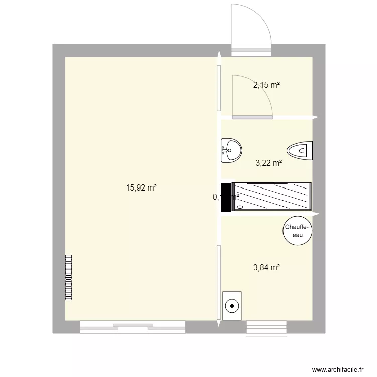 Studio Lucie Vide. Plan de 