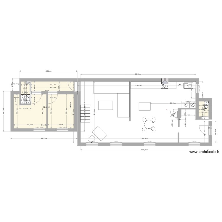 geoffroy3. Plan de 3 pièces et 19 m2