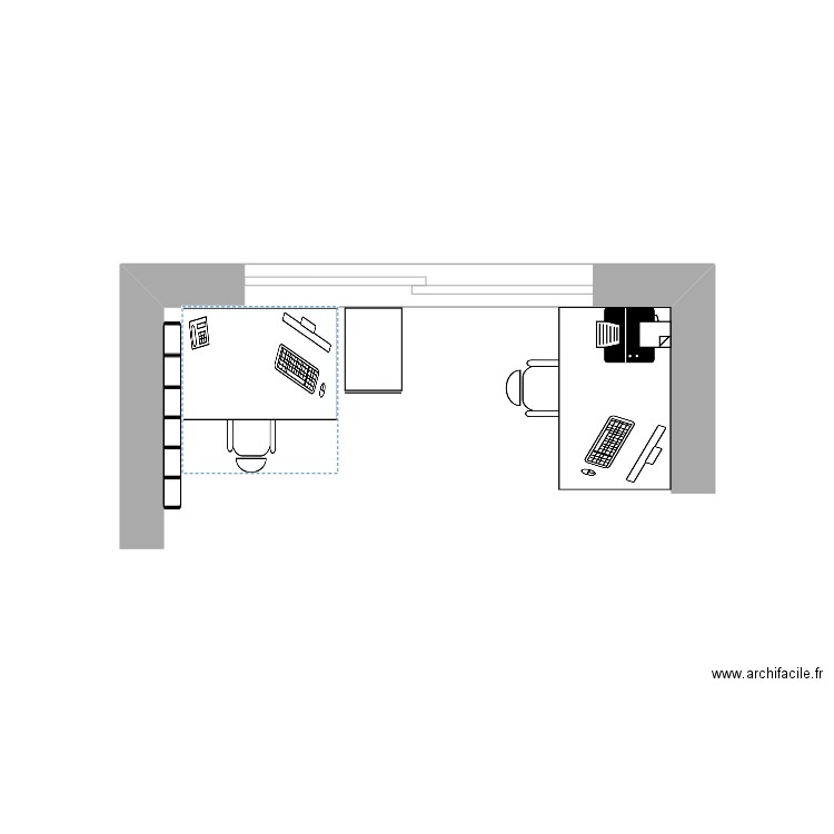 bureau. Plan de 0 pièce et 0 m2
