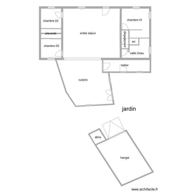 champagn&eacute;. Plan de 