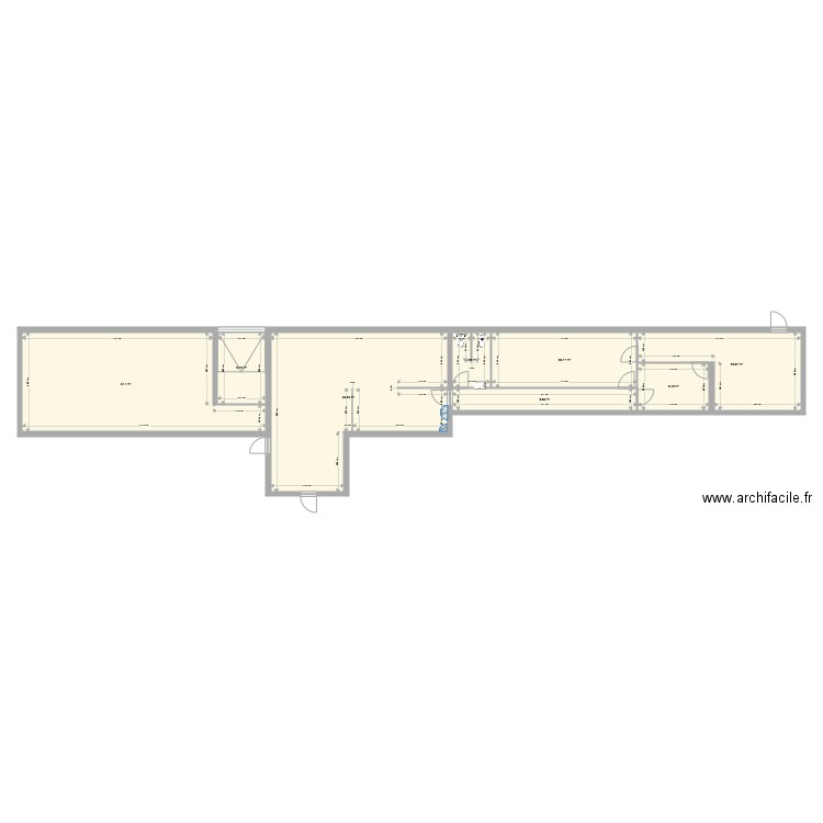 vestiaire. Plan de 8 pièces et 182 m2