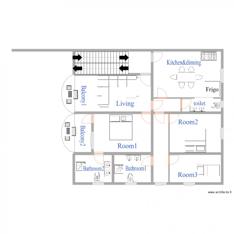 module type . Plan de 0 pièce et 0 m2