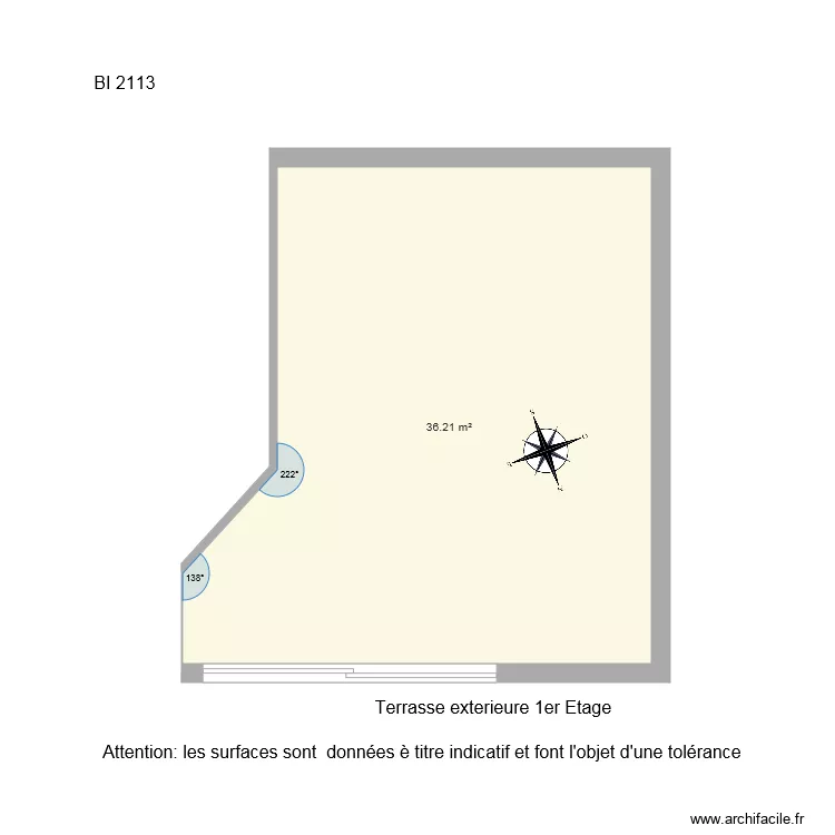 BI 2123  A Terrasse . Plan de 