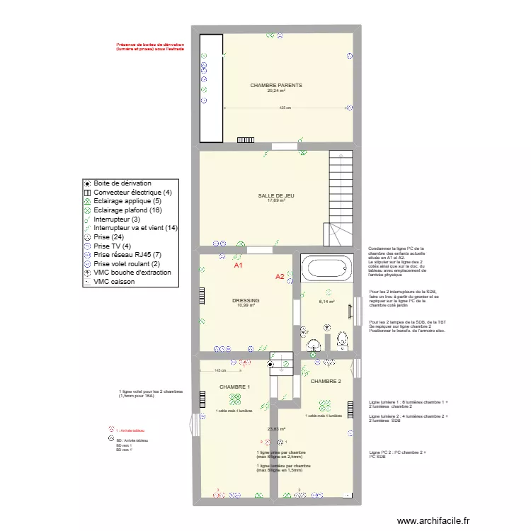 Etage. Plan de 