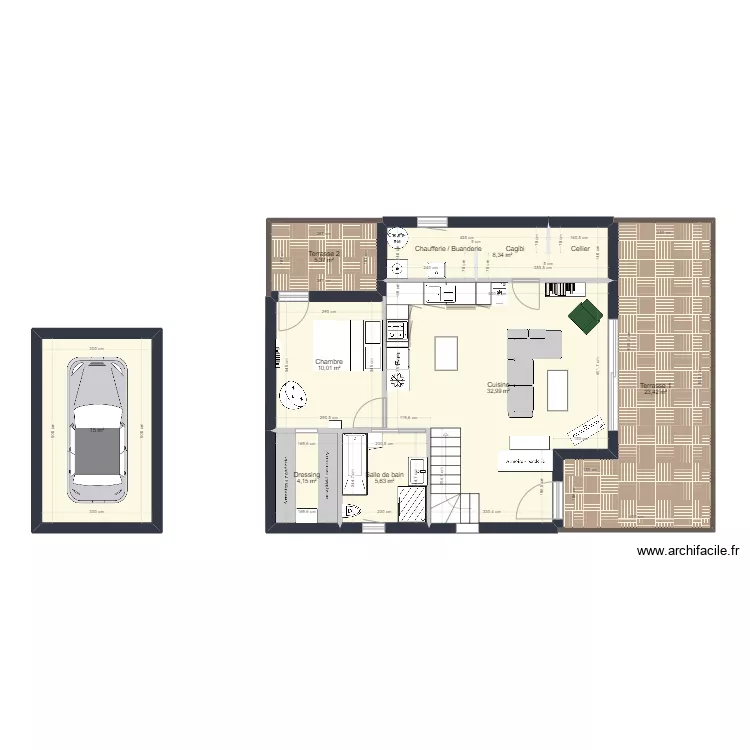 Les Bogues aménagement. Plan de Les Bogues aménagement. Plan de