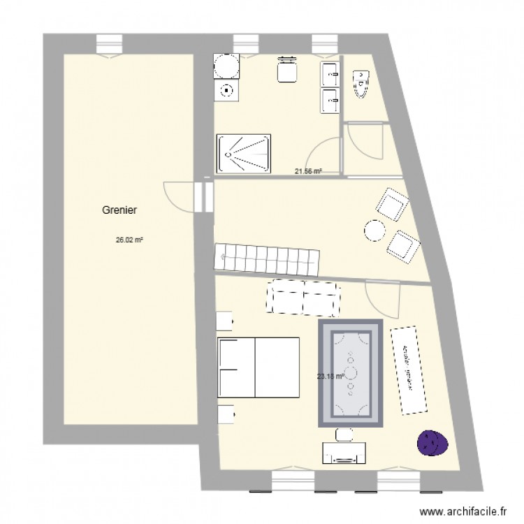 Etage 2 Route de Paris. Plan de 0 pièce et 0 m2