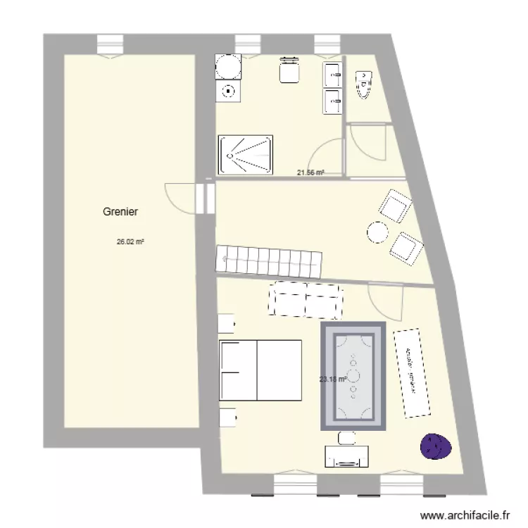 Etage 2 Route de Paris. Plan de Etage 2 Route de Paris. Plan de
