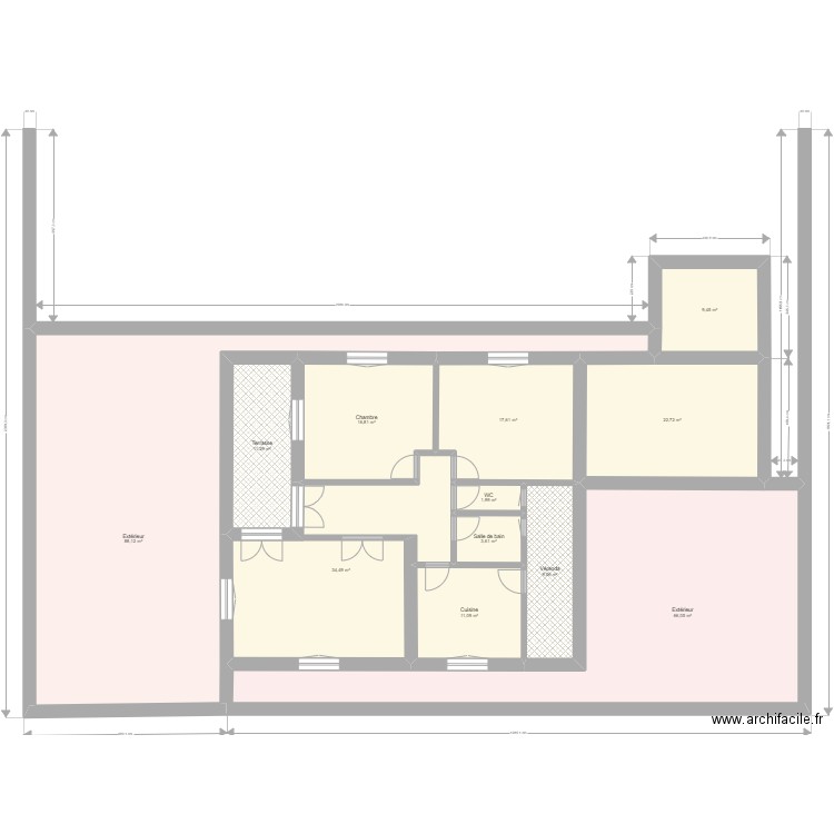 plan 1. Plan de 12 pièces et 293 m2