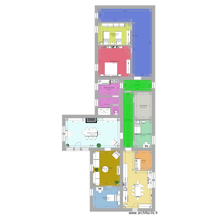 plan de maison 150 m2 env. Plan de 0 pièce et 0 m2