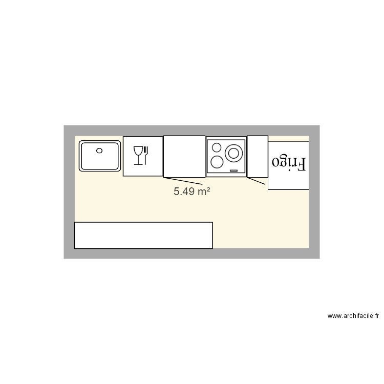 Cuisine. Plan de 0 pièce et 0 m2