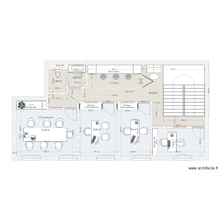 bureau de notaire 1er etage. Plan de 0 pièce et 0 m2