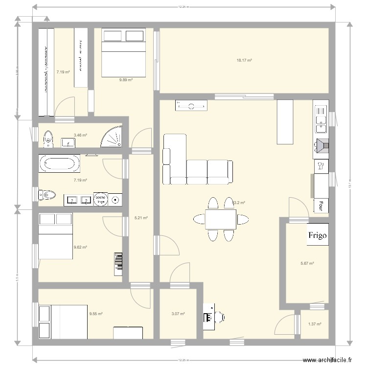 maison. Plan de 0 pièce et 0 m2