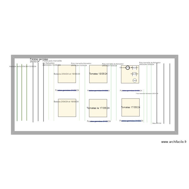 Potager Crestet. Plan de 1 pièce et 72 m2