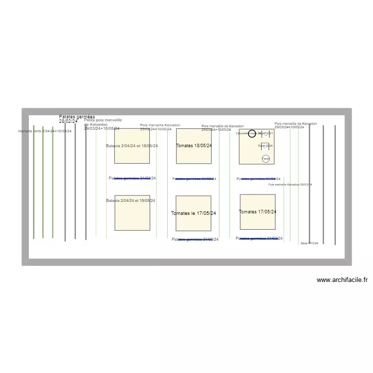 Potager Crestet. Plan de 