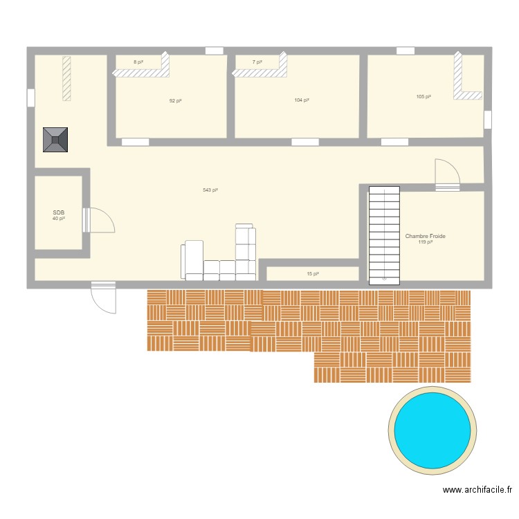 Sous sol. Plan de 0 pièce et 0 m2