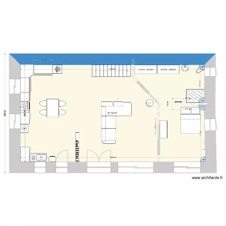Positionnement chambre RDC. Plan de 