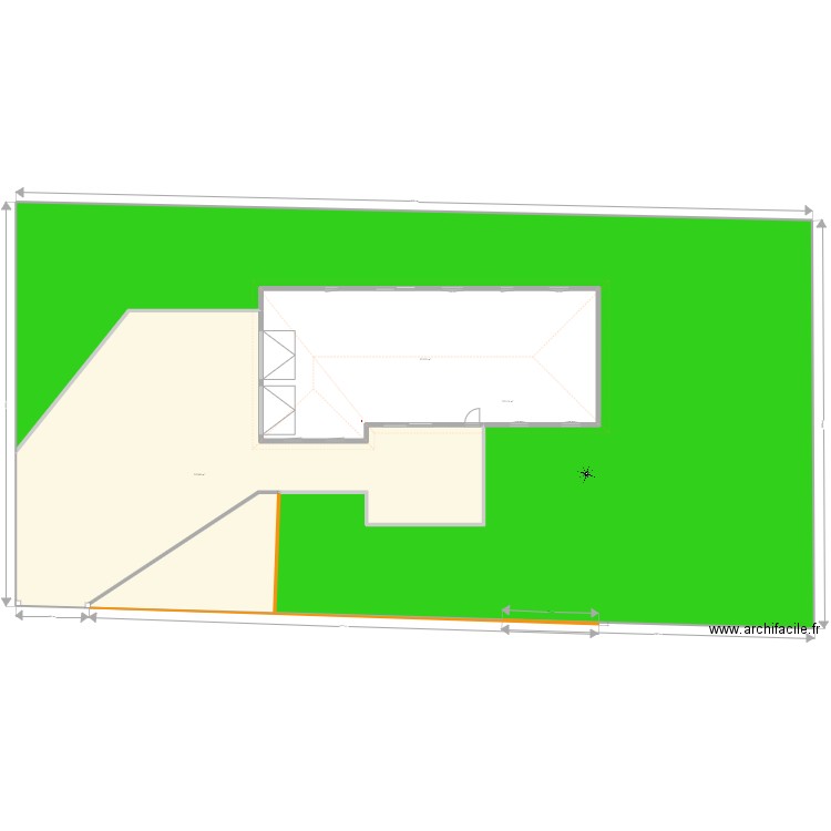 Diagonale 2. Plan de 3 pièces et 1211 m2
