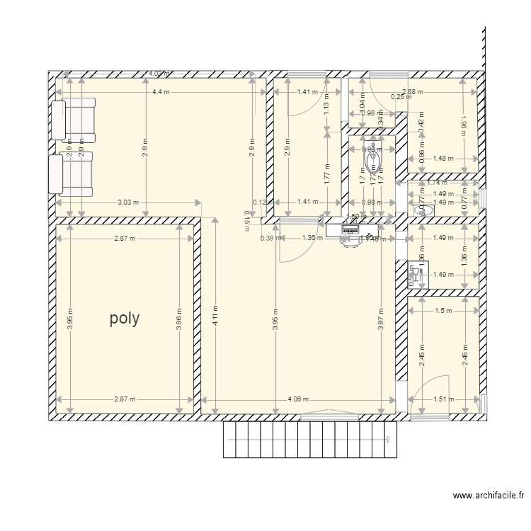 cave. Plan de 0 pièce et 0 m2