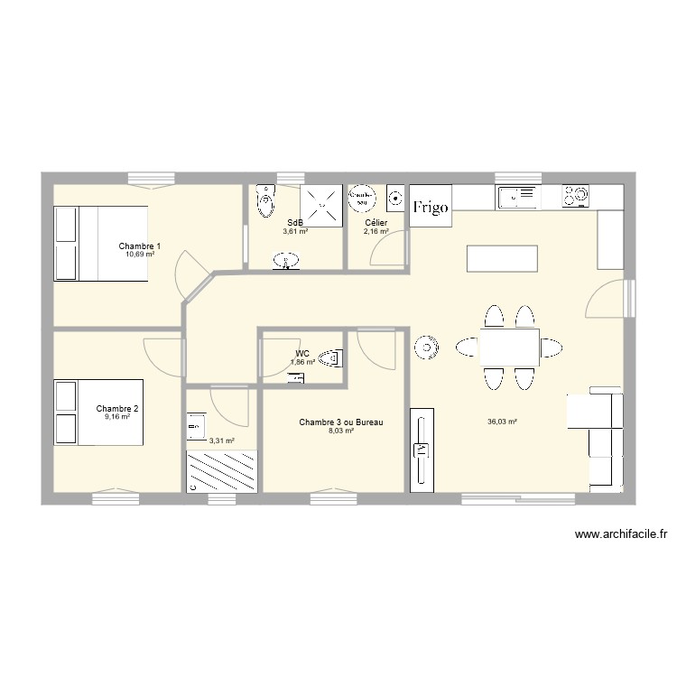 maison . Plan de 0 pièce et 0 m2