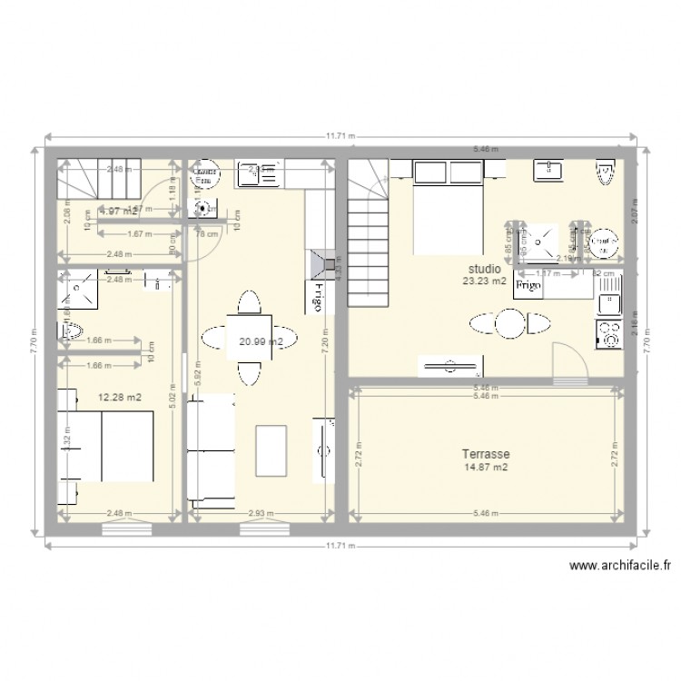 2 eme étage sol 2. Plan de 0 pièce et 0 m2