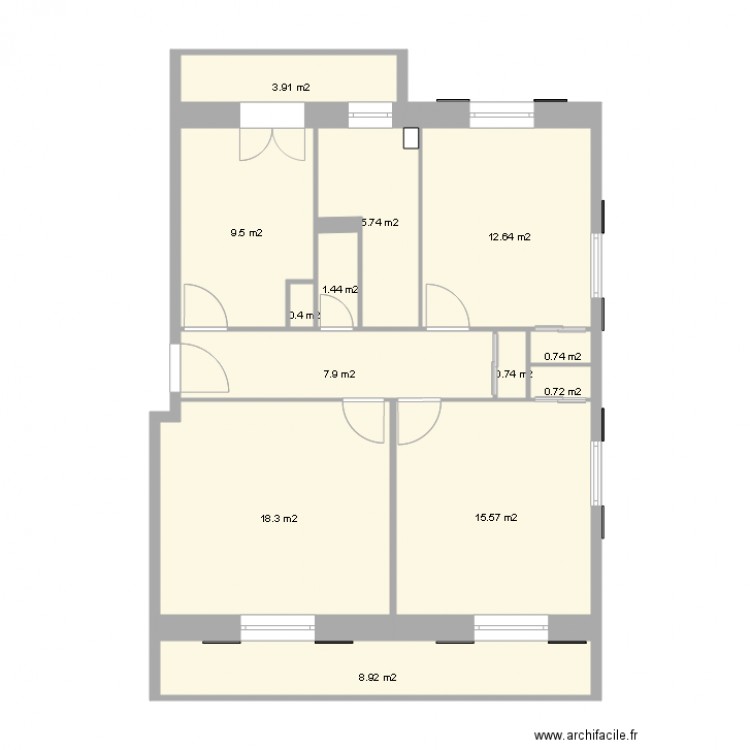 F3 Noceto Métré. Plan de 0 pièce et 0 m2