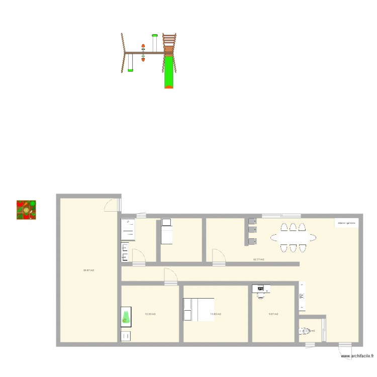 Plan maison pissotte. Plan de 0 pièce et 0 m2