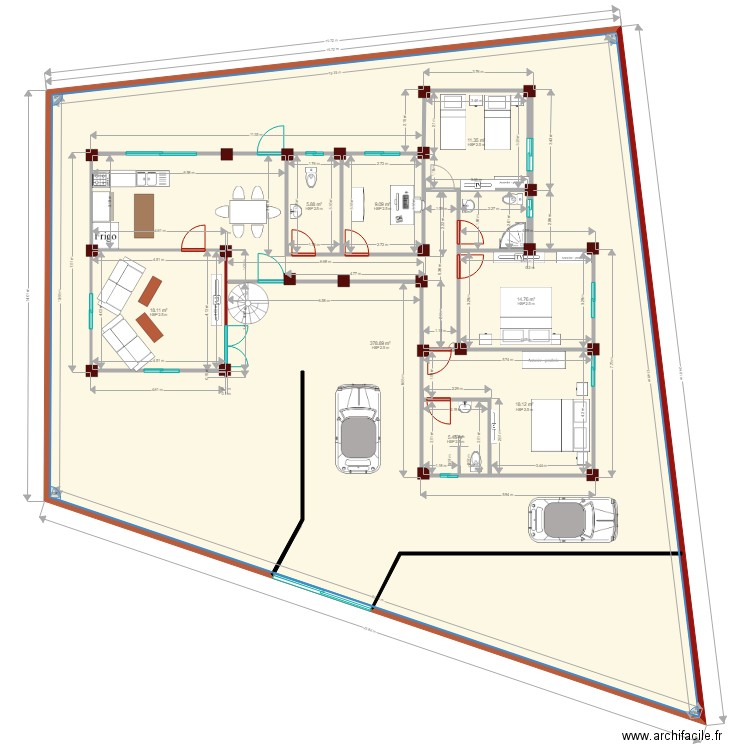 implantation definitif. Plan de 0 pièce et 0 m2