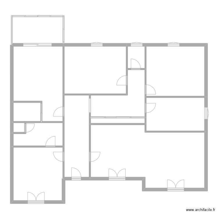 LE PELLEY. Plan de 12 pièces et 181 m2