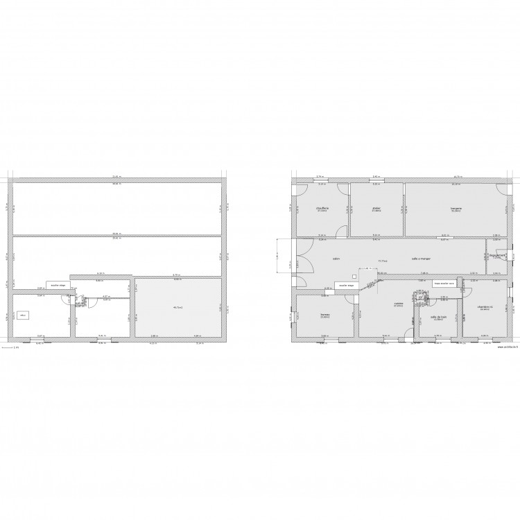 ferme pg rdc. Plan de 0 pièce et 0 m2