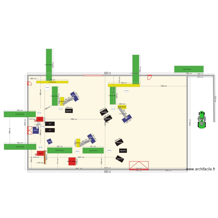 ucopac 2. Plan de 1 pièce et 1012 m2