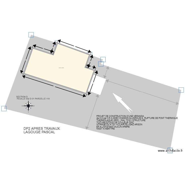 LAGOUGE P. Plan de 0 pièce et 0 m2