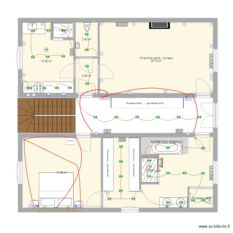 1er étage. Plan de 0 pièce et 0 m2